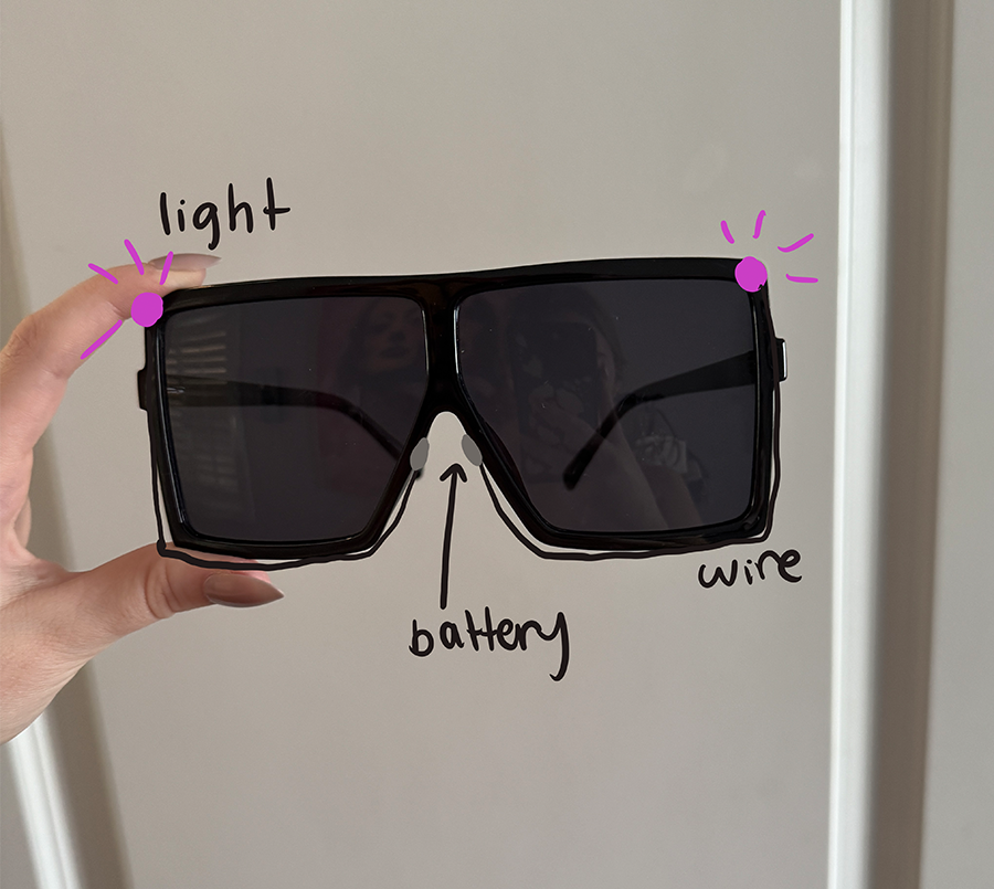 These sunglasses add a cool aesthetic and allow you to see more if things are too dark.