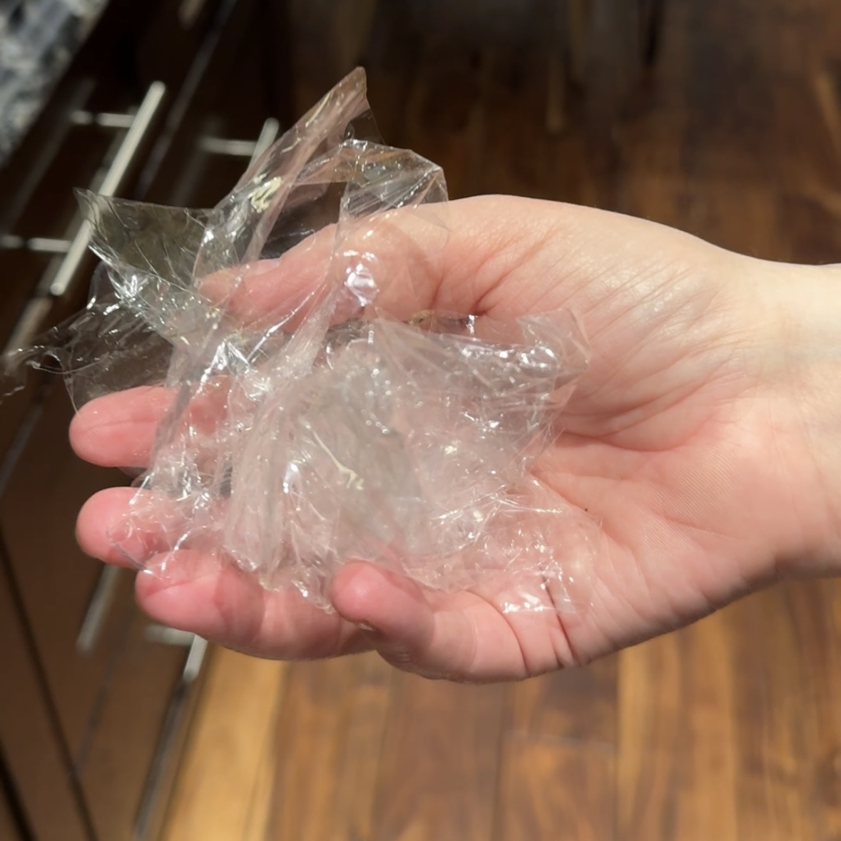 This is a plastic wrapper that was protecting something I bought. The sound is of the plastic being crumpled. 