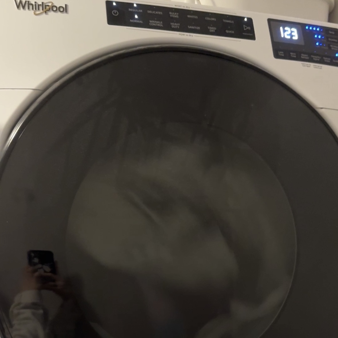 This is my dryer. The sound is what it sounds like when the dryer is running. It is running very often in my house and I didn't realize how much it adds to the background noise of my home. 