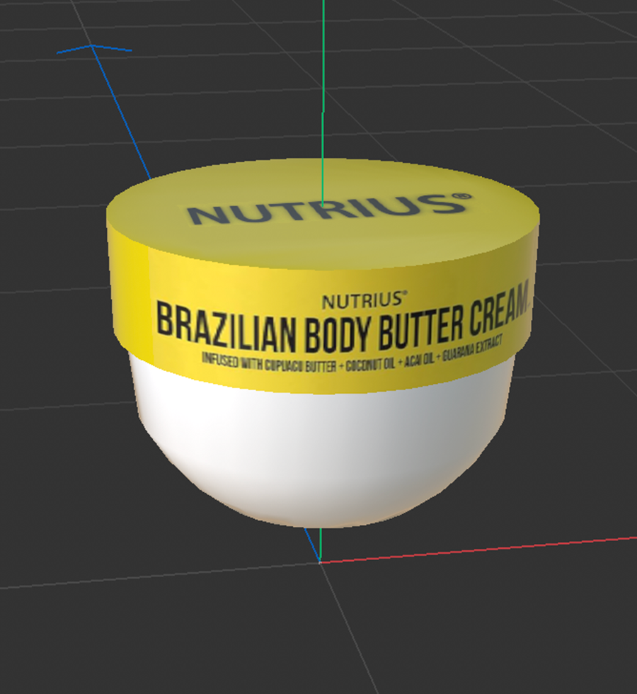 3D model of brazillian butter body cream