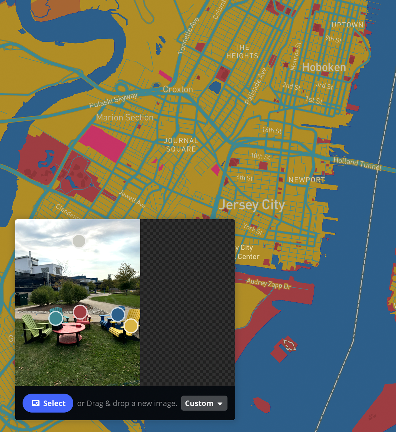 toned down rainbow map based on rainbow chairs at Sheridan college