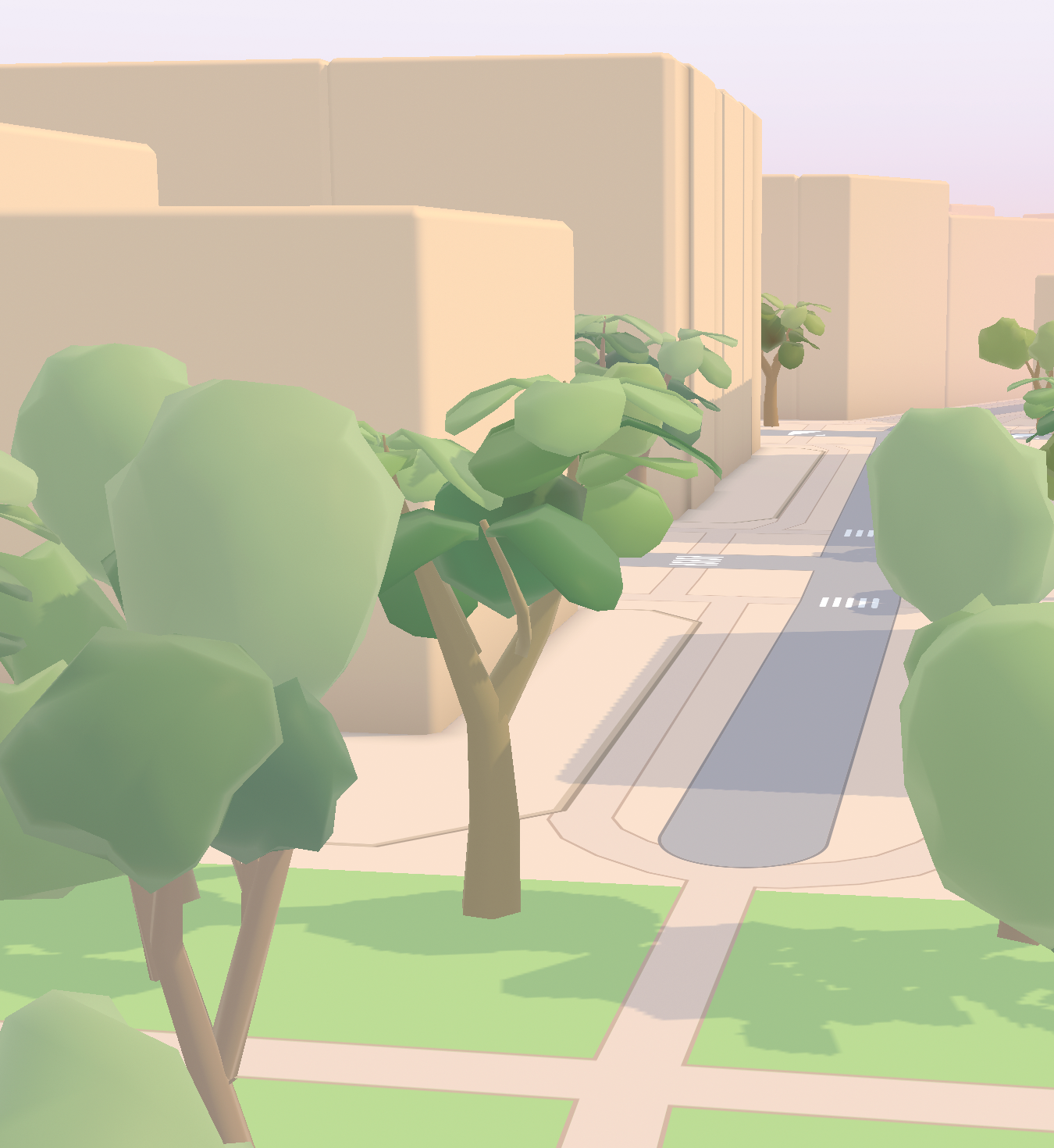 3D map of trees by the eiffel tower in Paris