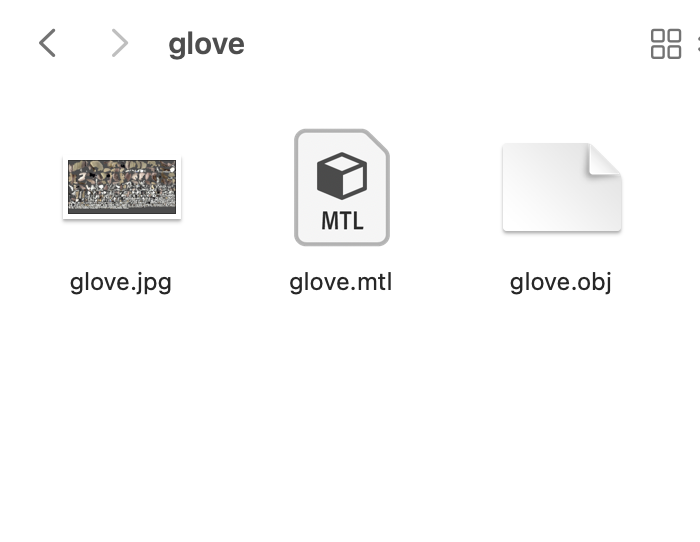 my glove object files